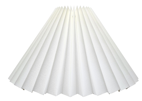 plissé 13x25x39 T-E27 creme bomuld med stativ